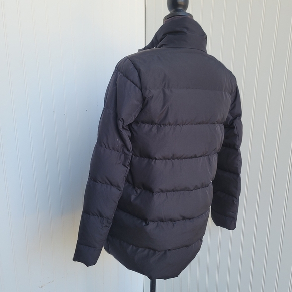 J Jill Women's Black Quilted 80% Down Puffer Coat Jacket Snap Sz XS - Picture 11 of 13